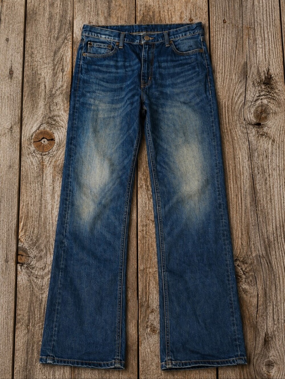 Levi' 541 Vintage Wash Dark Blue Relaxed Fit Casual Denim Jeans W40 L32